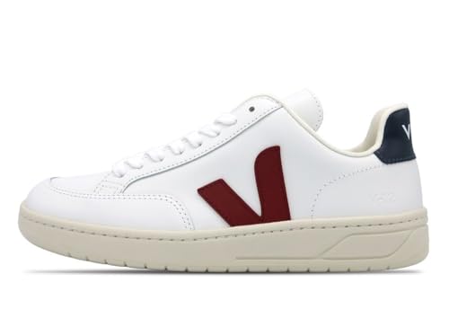 VEJA V-12 Leather Extra White/Marsala/Nautico 40 (US Women's 9) M