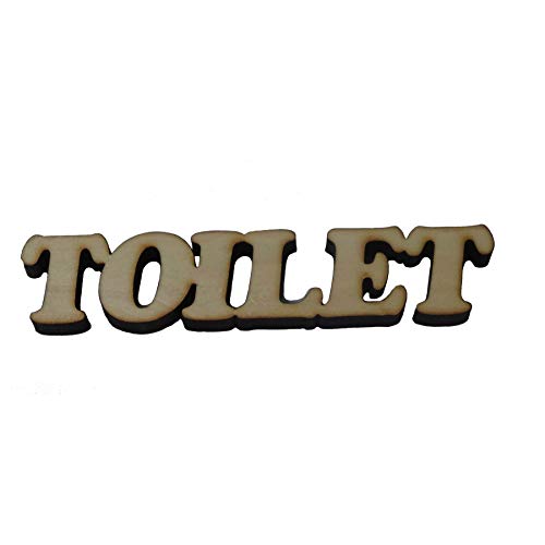 木製サインプレート トイレマーク 抜き型 国産ヒノキ (Toilet 日本製(ナチュラル))