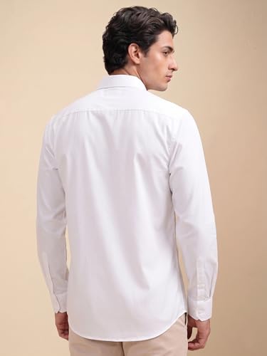 Image of Cozytton Men's Pure Cotton Solid Stylish Casual & Formal Wear Shirt | Stylish Regular Fit Full Sleeve Comfortable Office Party Trendy Shirt - Multi Color