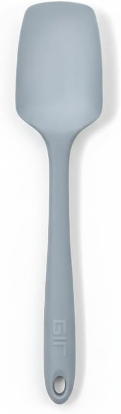 Get It Right Silicone Spoonula Spatula - 11 in Slate - Heat-Resistant up to 425°F & Non-Scratch Seamless Design - Dishwasher Safe Scraper & Stirring Tool
