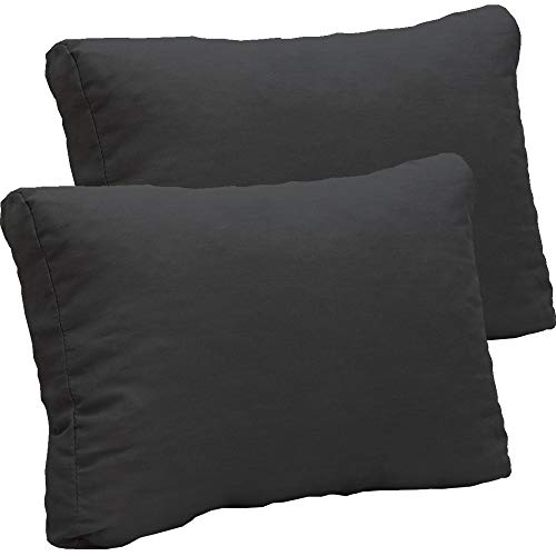 NYVI Loungekissen SmartLounge 2X Rückenkissen 80x40 cm Anthrazit - Wasserabweisende Auflagen für Indoor und Outdoor - Rückenlehne für Rattanmöbel und Gartenmöbel