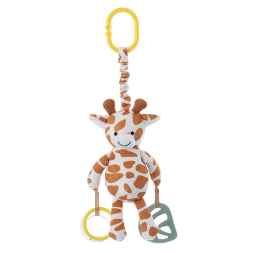 Image of Apricot Lamb Baby Stroller Car Seat Teething Toy Plush Giraffe 8.5 in