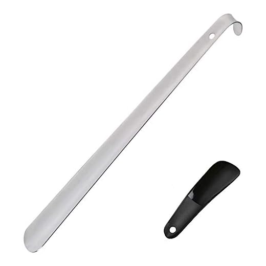 Metal Shoe Horn, Extral Long handled Shoehorn, 16.5" Heavy Duty Stainless Steel Shoes Horn for Women, Men, Kids, Seniors, Elderly, Disabled, Pregnancy, Boots, Runing Shoe (a Travel Shoehorn as Gift)
