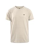 New Balance Boys' T-Shirt - Active Performance T-Shirt for Boys - Youth Crewneck Dry Fit Short Sleeve Shirt (8-20), Size 8, Linen Space Dye