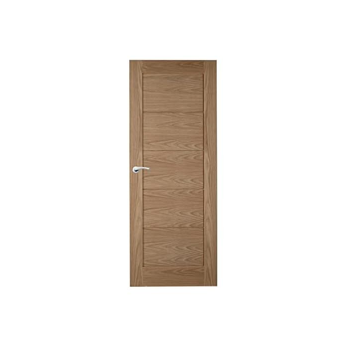 Buy Howdens Premium Oak Wood 5 Horizontal Wooden Panels Veneer Internal Doors Interior Door for