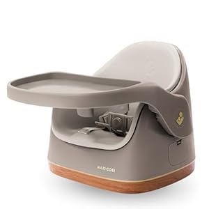 Maxi-Cosi Jay 2-in-1 Sitzerhöhung Stuhl Kind, 6 Monate - 3 Jahre, 9-15 kg, Baby Sitzhilfe, Verstellbares Tablett, Einfache Reinigung, Kompaktes Design, Geräumig, Elegance Beige