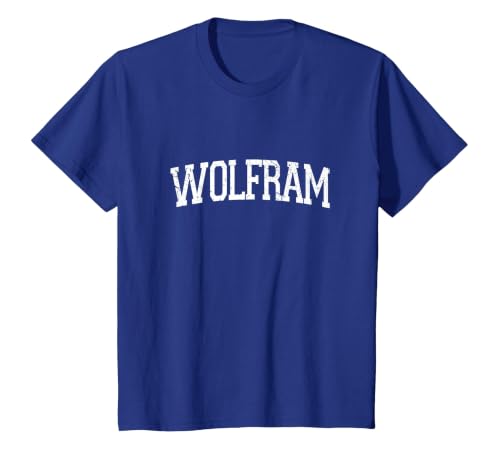 Vintage Personalized Name Classic Wolfram T-Shirt, Youth, Royal Blue, Small