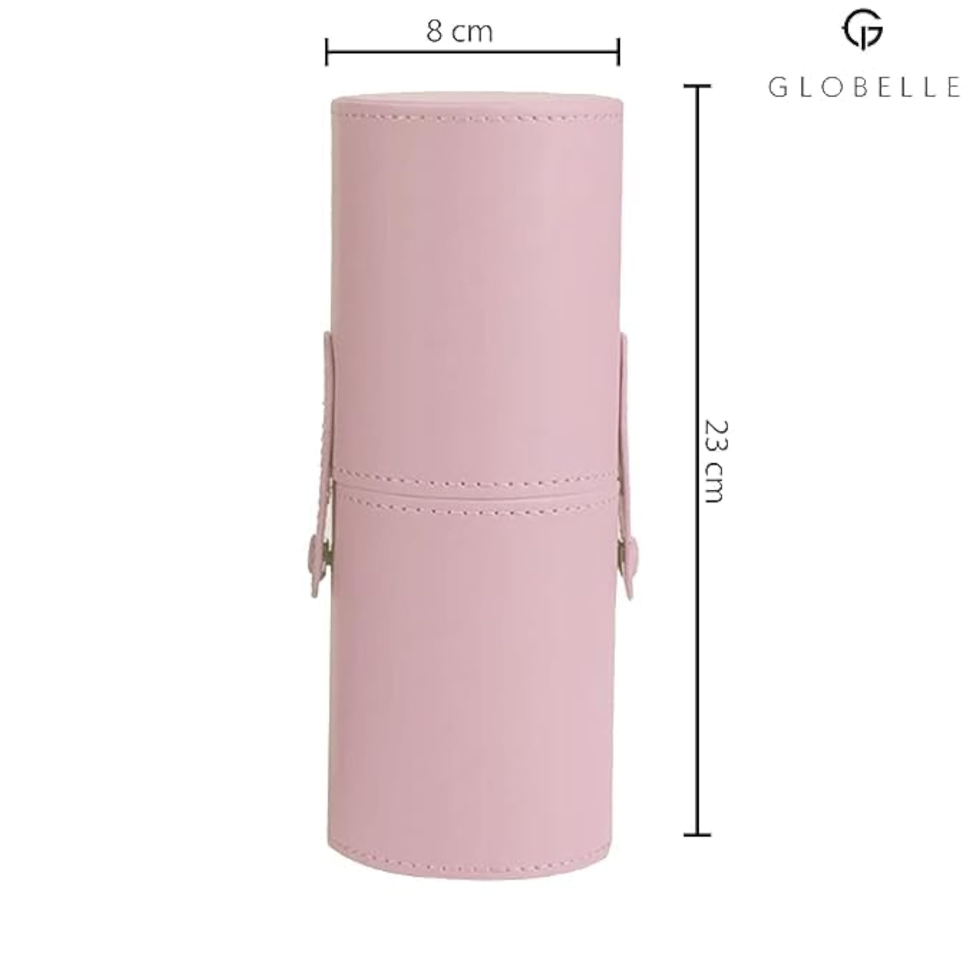 Leather Makeup Brush Holder with Lid, Travel Organizer