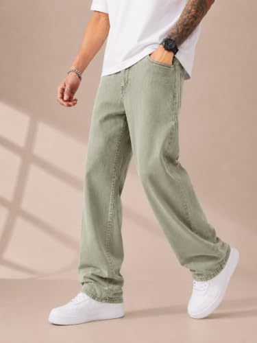 Image of Men's Comfortable Casual Denim Jeans || Straight Fit (Jean) for Men || Regular Fit Mid Rise Flat Front Full Length Jeans for Men| Modern & Fashionable for Casualwear