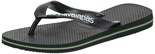 Havaianas Brasil Logo, Tongs Mixte, Noir (Black/Black 850), 43/44 EU