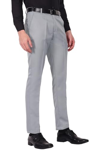 Image of Jack and Jini Formal Pant for Men. Regular Fit, Lightweight, Flat Front, Premium Cotton Polyester Blend Fabric. Office, Party and Casual Wear. Non Stretchable.