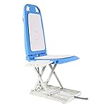 SuperHandy Portable Floor & Bath Lift – 26V 51.8Wh Battery, Lightweight 19 lbs, Foldable, 330 lb Capacity, IP68 Waterproof Lift for Seniors, Ergonomic Seat with Removable Panels (Spa Blue)