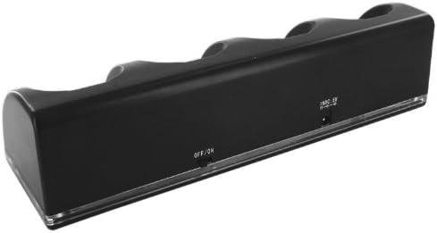 USB Powered Charging Station Dock Stand and 4 Batteries for Nintendo Wii, Black, 12