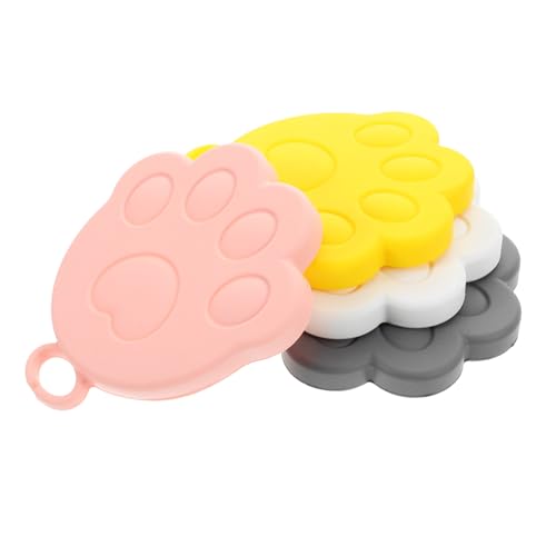 Garneck Dog Can Covers 4 Silicone Pet Food Lids Reusable Airtight and Easy to