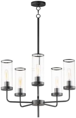 Maxim Crosby-5 Light Chandelier-24 Inches Wide by 24.5 inches high-Black Finish -Traditional Installation