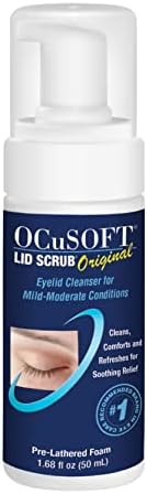 OCuSOFT Lid Scrub Original Foaming Eyelid Cleanser - Mild Instant Foaming Eyelid & Eyelash Cleanser - Daily Eyelid Wash to Remove Oil, Dust, Pollen & Eye Makeup - 7.25 fl oz
