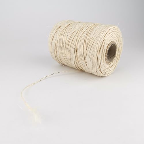Idea Home Cuerda de Sisal Natural, Cuerda de Yute para el Hogar, Jardín, Bricolaje, Cuerda Rascadora, Accesorio para Gatos, Marrón, 2 mm 135 m 0,25kg - imagen 5