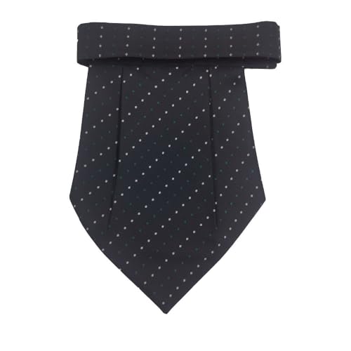 Image of formal cravat set for men with pocket square Men's Cravat Necktie, Self Design Microfiber Dark Multi color Free Size