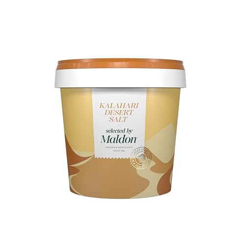 Image of Maldon - Kalahari Desert Salt - Selected by Our Seasoned Experts - Naturally Coarse Salt Hand-Harvested from the Kalahari Desert - Perfect for a Wide Range of Dishes - Fantastic Flavour- 2.2lb Tub