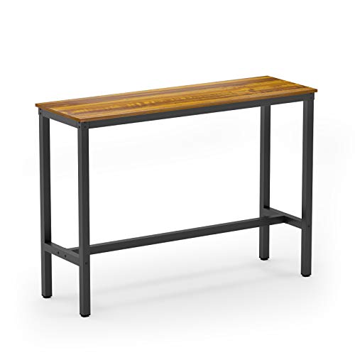 Teraves Bar Table with Solid Metal Frame,Counter Height Dining Table Kitchen Bar Table