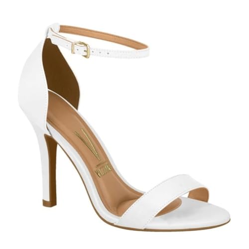 Sandália Feminina Salto Fino Pelica Branco Vizzano 6249.452