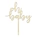 DekoHaus Cake Topper Oh Baby en Bois 13.5x17cm Gâteau Décoration Figure