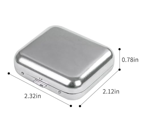 Image of Mini Pocket Ashtray Windproof Ashtray with Lid, Stainless Steel Car Ash Tray for Compact Cigarette Snuffers, Indoor /Outdoor, 2.36 Inch, Silver