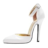 Talons Hauts de 14 cm pour Hommes et Femmes | Chaussures de Danse Noires Grande Taille pou...