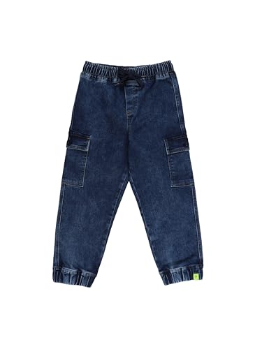 Image of KiddoPanti Boys Denim Cargo Jogger Pant