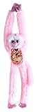 Wild Republic Sequin Monkey Plush, Stuffed Animal, Sensory Plush Toy, Gifts for Kids, Green, 22 inches, Pink