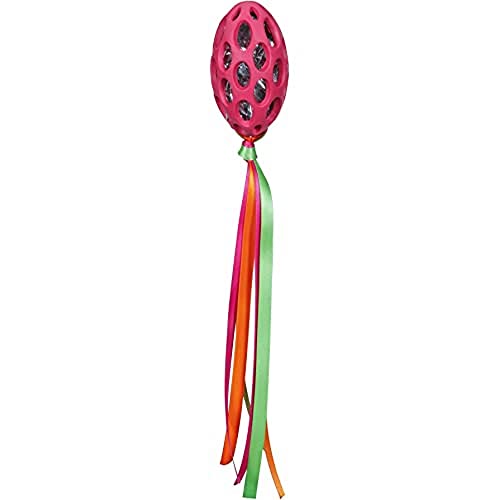 JW Cataction Football Streamer Cat Toy, Interactive Durable Rubber Cat Toy with Crinkle, 10 inch Ribbon Tail for Engaging Play, Perfect for Fetch, Chase, Pounce, Hunt, Promotes Healthy Exercise (B0089996YU) Amazon Price History, Amazon Price Tracker