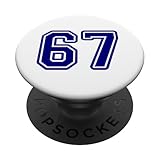 Photo Gallery blue sports team number #67 popsockets popgrip adesivo Photo Gallery blue sports team number #67 popsockets popgrip adesivo
