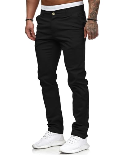 ALLABREVE Men's Chinos Casual Dress Pants Slim Fit Skinny Stretch Flat-Front Lightweight Comfort Slacks2