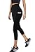 Produktbild 3W GRT Sport Leggings Damen,Sport Leggins,Blickdicht Yoga Sporthose,Streetwear,Fitnesshose mit Taschen,Yogahosen,High Waist Stretch Workout Fitness Jogginghose (3/4-Schwarz-F1805, M)