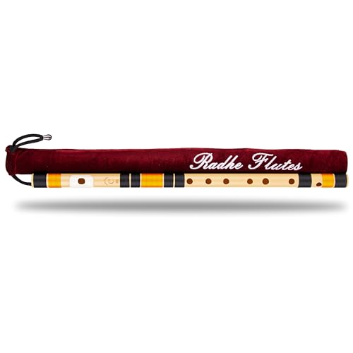 Radhe Flutes | Right Handed C Natural With Velvet Cover | Tuned With Tanpura A=440Hz | PVC Fiber (Image - 1)