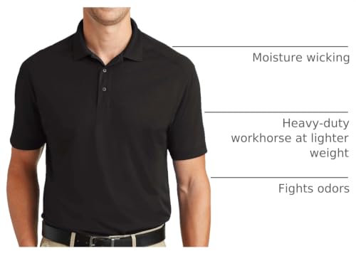 Camiseta polo unisex ligera y resistente a enganches CornerStone Select, camisa con cuello para hombre y mujer, prenda casual para trabajo, golf y tenis miniatura 4