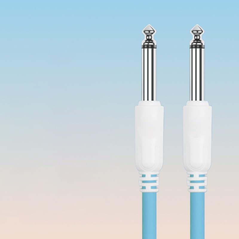 kabel audio do gitary Kabel Z Redukcją Szumów Gitary Elektrycznej Ludowy Instrument Basowy Skrzynka Elektryczna Kabel Audio 6m (Color : Blue)