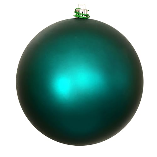 Vickerman 4" Dark Teal Matte Ball Ornament. Includes 6 Ornaments per Pack.