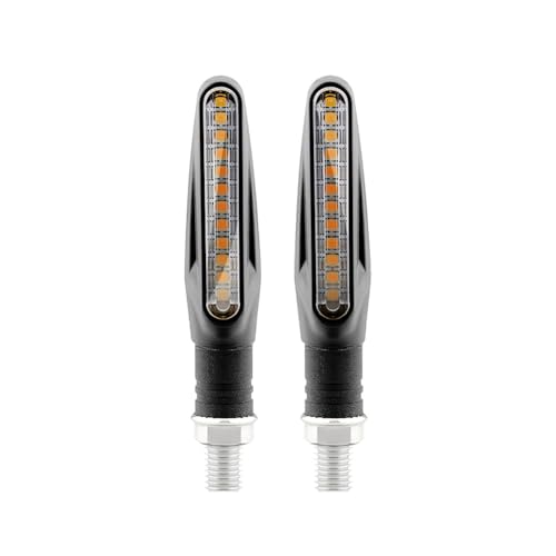 Intermitente para motocicleta 12 SMD ámbar indicador agua corriente delantera