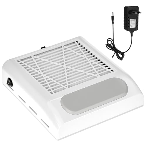 QWORK® Aspirateur à ongles 80 W avec filtre, idéal pour les particuliers, les salons de manucure, les salons de beauté et les manucures.