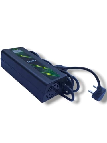 Image of Electric Scooter Charger 48V 4 AMP | Lead Acid and Graphene Batteries | 4 Battery Scooter | Longest Wire | Fast Charging | Heavy Duty with Percentage Screen