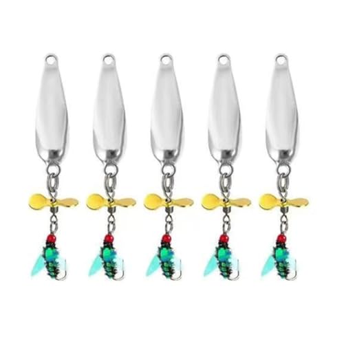 Spinner Metal Fly Fishing Baits with Propellers Worm Fly Lures