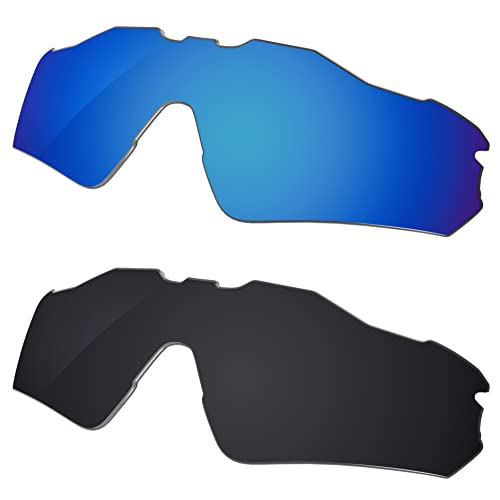 Galvanic Replacement Lenses for Oakley Radar EV Path OO9208 Sunglasses - Ice + Black Polarized - Combo Pack