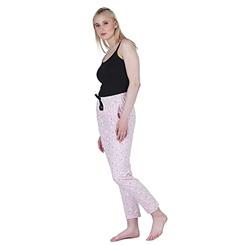 Image of Women's Cotton Printed Night Pyjama with Two Pockets
