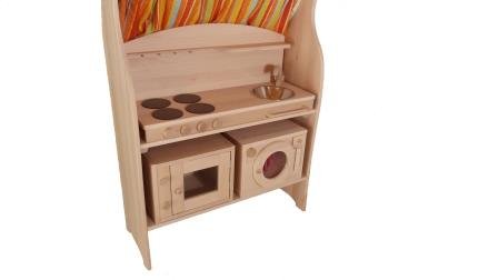 Holzspielzeug Peitz Kinder-Spielständer 1020N - Spielhaus - Buchen-Holz - Kaufladen - Spielküche – Bild 4