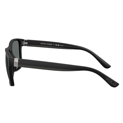 Polo Ralph Lauren PH 4229U 500181 Matte Black Plastic Square Sunglasses Grey Polarized Lens3