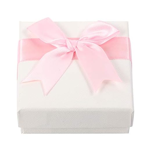 Amosfun 12 st presentförpackning med lock smycken paket papper presentförpackning band rosett örhängen lådor för jul födelsedagar baby shower examen slips hantverk (rosa)