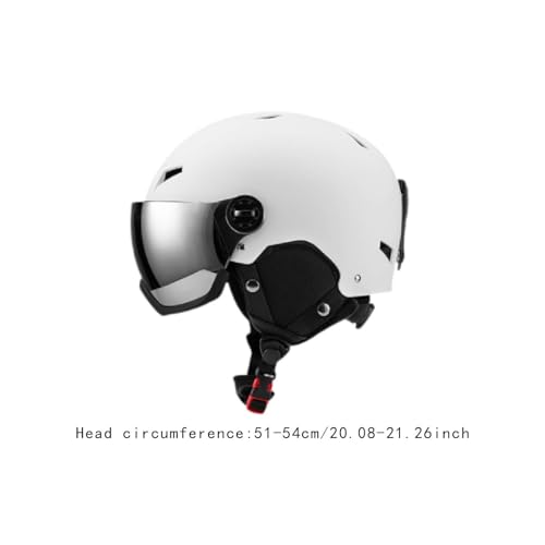 Casco de snowboard y esquí S blanco con protección para orejas resistente al viento 2