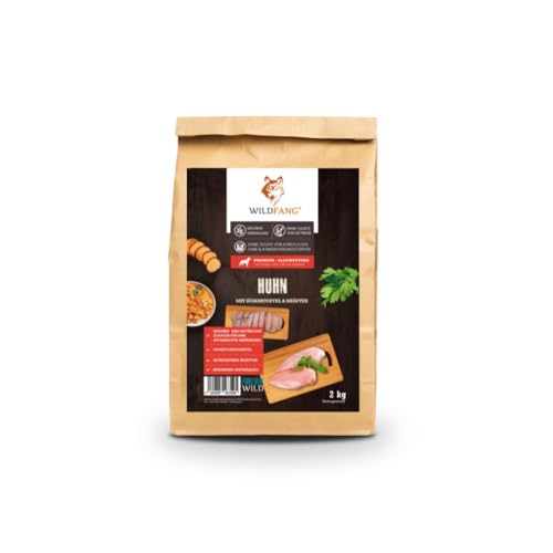 Wildfang® Hundefutter - Trocken - Getreidefreies Hundefutter - Premium Trockenfutter (2 kg, Adult Huhn)
