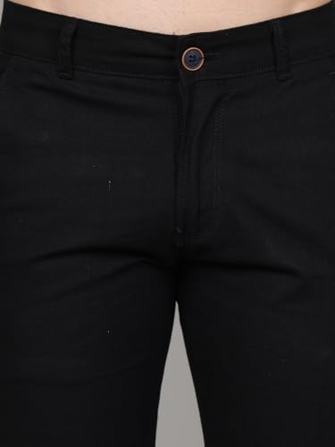 Image of Majestic Man Premium Cotton Slub Slim Fit Comfortable Solid Stylish Trousers